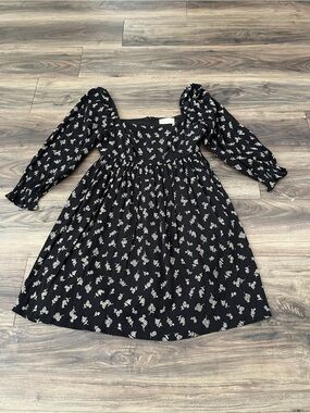 Altar’d State Black Floral Mini Dress Size Small NWT